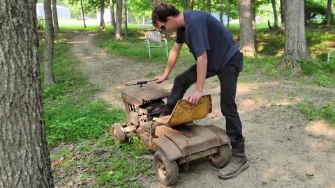 Restoration Project Wizard Lawn Tractor Heading to the Shop