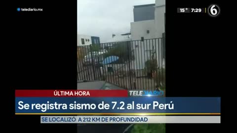 #ÚLTIMAHORA | Se registra sismo de 7.2 al sur de #Perú 26.05.2022