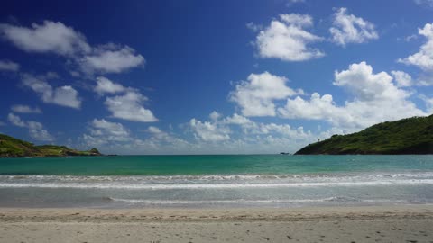 3 hrs Of The Serene Sounds Of The Atlantic Ocean Waves Washing Up On A White Sand Beach - 4K UHD