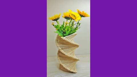 How to make flower vase for home decoration