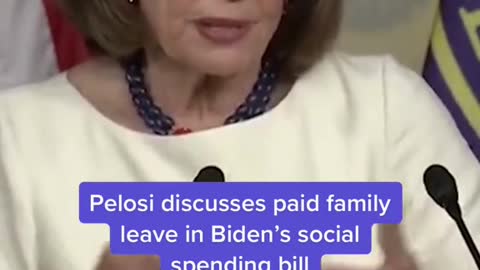 Pelosi discusses paid family leave in Biden's social spending bill