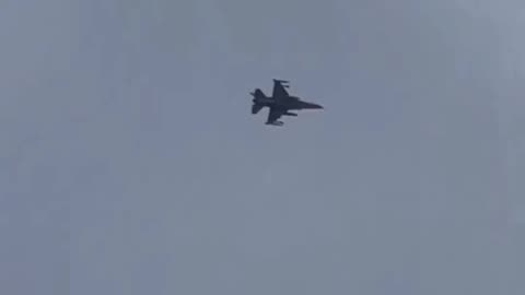 An Israeli F16 Over Southern Gaza