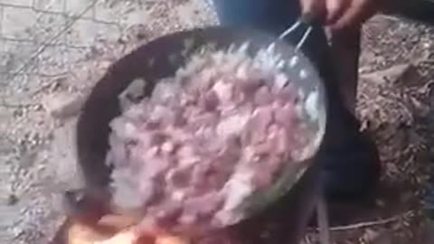 Kid making smoothie