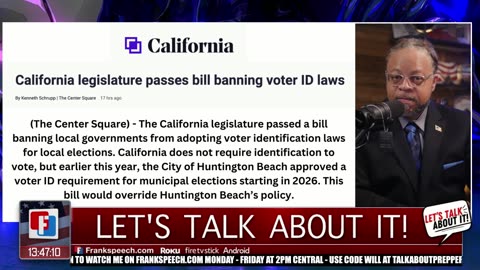 CA SAYS NO VOTER ID REQUIRED IN STATE