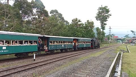 The Old Steam Locomotive in Indonesia