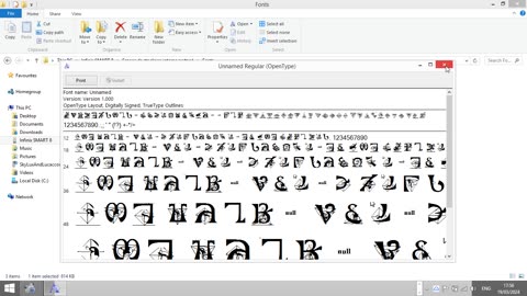 Sacred alphabet font