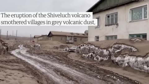 Russian villages covered in ash after volcano erup