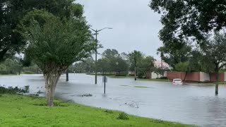 Woodgate Blvd. "It's a River" after Hurricane Ian