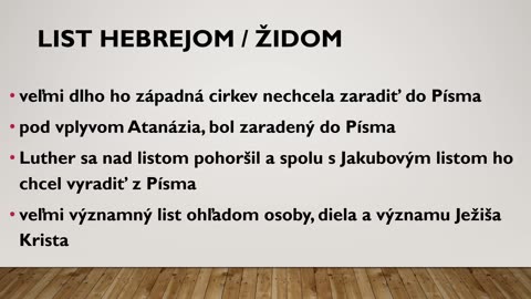 Poznanie Biblie - (146) - List Hebrejom, I