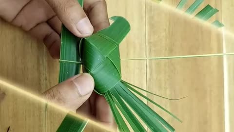 Very unique crafts and fun time with coconut leaves #craft #shorts #reels #coconut #leafcraft