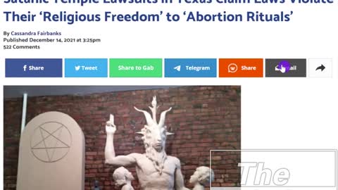 Satanic Temple Files Lawsuit For The Right To Sacrifice Life