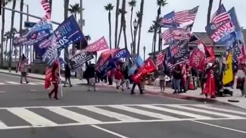 Trump rally in Huntington Beach, California today. 🇺🇸