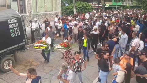 Sepelio de los mineros en Landázuri