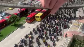 Protesta de motociclistas en Bogotá