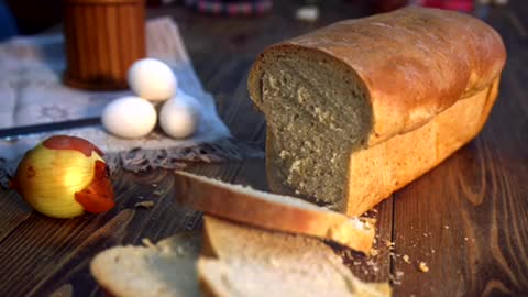 Bread knife delicious breakfast