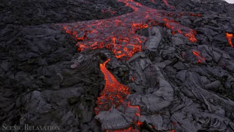 Volcano & Lava 4K - Relaxation Video With Calming Music