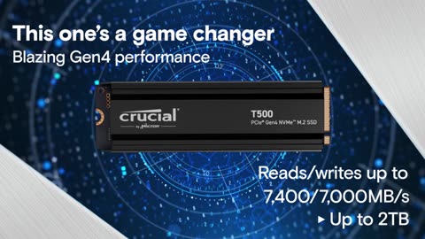 T500 2TB Gen4 NVMe M.2 Internal Gaming SSD