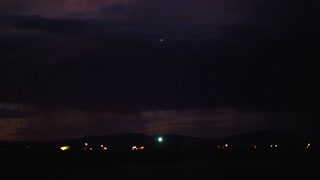 Storm Rages at Night with Bright Lightening