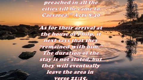 The Book of Acts 21:8 - Daily Bible Verse Commentary