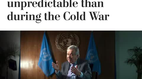 News 01/28/2022 UN chief: World more unpredictable than during the Cold War.