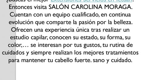 Consigue los mejores Extensiones Servicios en Tetuán