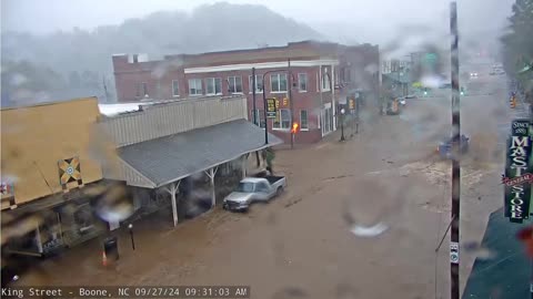 King Street in downtown Boone NC flooding