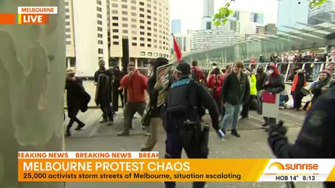 Melbourne Protest chaos - Sunrise