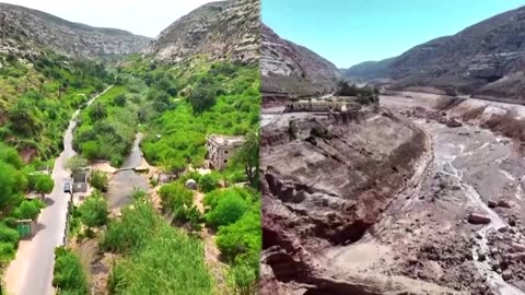 Drone video shows Derna before the flood