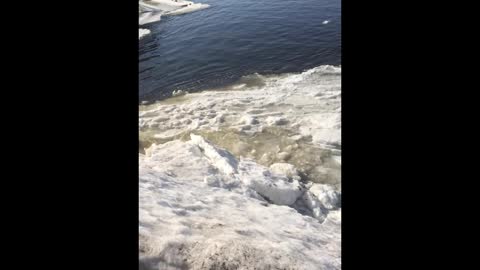 Restaurant Floats Away on Ice