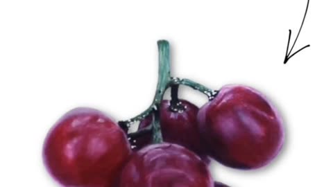 HOW TO DRAW RED GRAPES WITH PENCIL COLOR