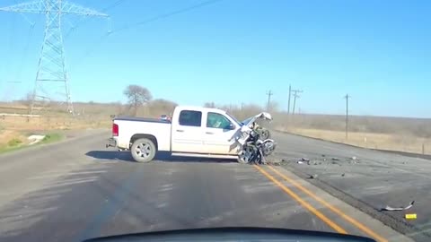 Car Crosses Construction Lane into Head On Collision