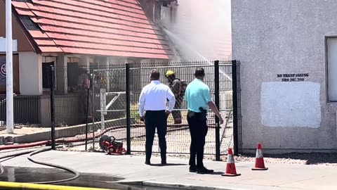 Fire destroys vacant restaurant on north end of Las Vegas Strip; no injuries reported