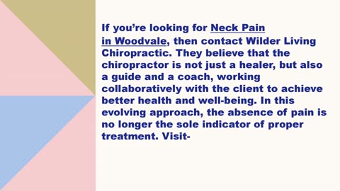 Best Neck Pain in Woodvale