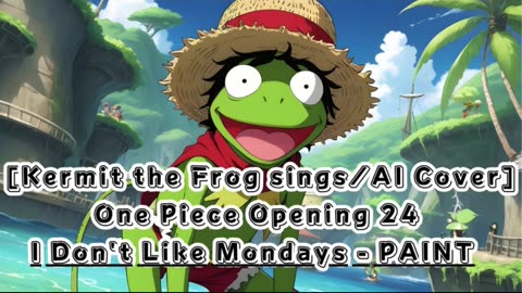 [Kermit the Frog sings/AI Cover] One Piece Opening 24 I Don't Like Mondays - PAINT