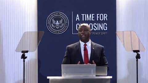 Onstage at the Reagan Library with Senator Tim Scott