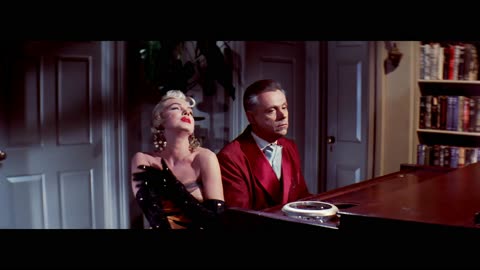 The Seven Year Itch 1955 Marilyn Monroe Piano scene 1 remastered 4k