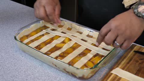 How To Make Delicious Peach Cobbler By AB | Peach Cobbler Recipe