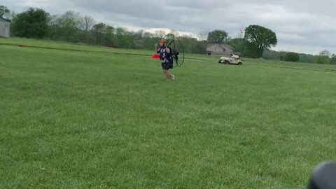 Reece's first parmotor flight, May 2020