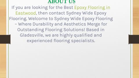 The Best Epoxy Flooring in Ryde