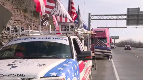 HAPPENING NOW: US Freedom Convoy Heads To Washington, DC