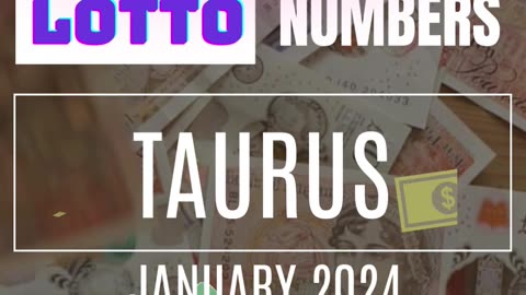 TAURUS JACKPOT WINNER!!💸❤️💲💕❤️✨👉JANUARY 2024. Lucky Lotto Numbers. #tarot #lottonumbers