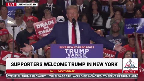 Trump on how Routh was caught- Only a Woman would do that! NY Rally 9/18