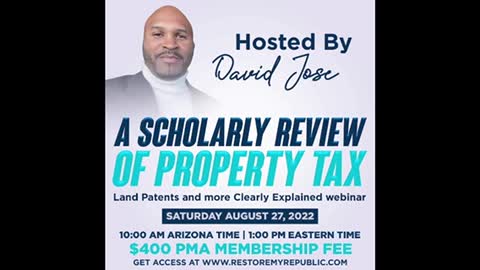 A Scholarly review of Property Tax 8-27 Webinar