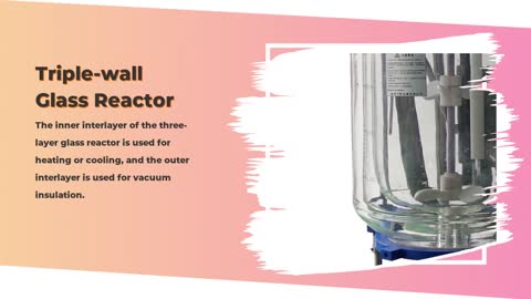 XINCHEN Triple-wall Glass Reactor 50liter Three layer Vacuum Jacket Reactor