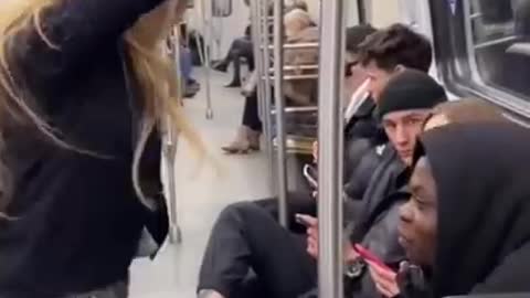 American subway prank VIDEO funny reaction tiktok meme