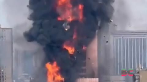 42-floor Chinese skyscraper engulfed in flames