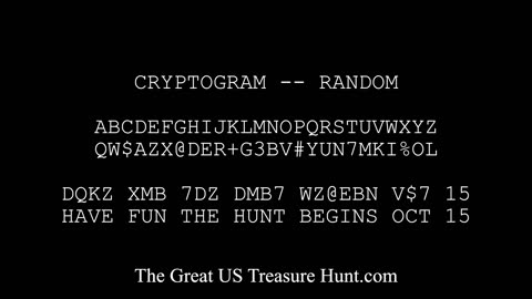 Caesar Cipher puzzles - The Great US Treasure Hunt