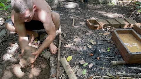 Primitive Technology Smelting Iron In Brick Furnaces