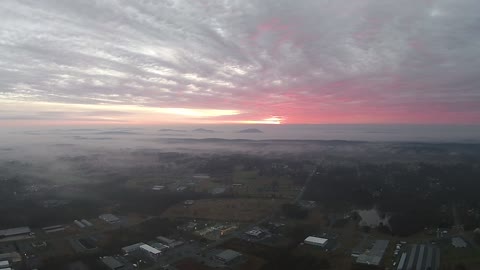 A Dramatic Sunrise from a Birds Eye