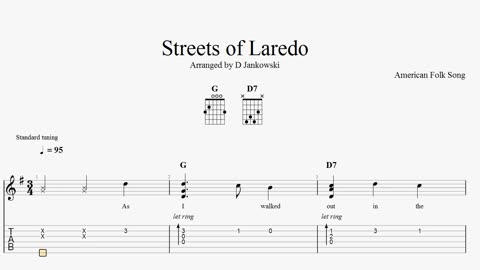 How to play Streets of Laredo on guitar